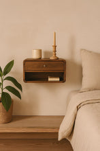 Load image into Gallery viewer, Curve Upper Slot Floating Nightstand
