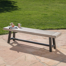 Load image into Gallery viewer, Tranquilizer - Outdoor Acacia Wood Bench With Slat Panel Design
