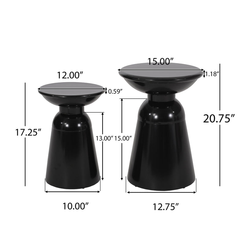 Serenita - Outdoor Side Tables With Flared Design (Set of 2)