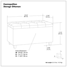 Load image into Gallery viewer, Cosmopolitan - Upholstered Storage Ottoman
