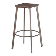 Load image into Gallery viewer, Clara - Industrial Square Barstool (Set of 2) - Espresso
