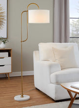 Load image into Gallery viewer, Leslie - Glam / Art Deco Floor Lamp - Gold / White
