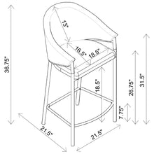 Load image into Gallery viewer, Sloped Arm Bar Stools (Set of 2)
