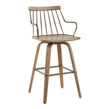 Load image into Gallery viewer, Preston - Farmhouse Counter Stool - White Washed / Antique Copper

