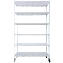 Load image into Gallery viewer, 6 Tier 6000Lbs Capacity Nsf Metal Shelf Wire Shelving Unit, Heavy Duty Adjustable Storage Rack With Wheels &amp; Shelf Liners For Commercial Grade Utility Steel Storage Rack
