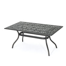 Load image into Gallery viewer, Enchantia - Outdoor Rectangular Dining Table With Weave Tabletop And Flared Legs - Copper

