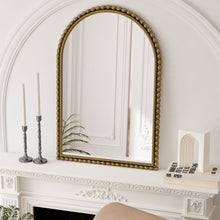 Load image into Gallery viewer, Vintage Iron Art Arch Mirror, Wall Hanging Or Table Display
