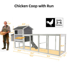 Load image into Gallery viewer, Large Outdoor Hen House With Run And Nesting Box Poultry Cage
