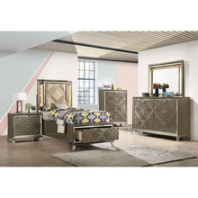 Load image into Gallery viewer, Skylar - Full Bed With LED &amp; Storage - Dark Champagne
