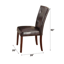 Load image into Gallery viewer, Britney - Synthetic Leather Side Chair (Set of 2) - Brown / Walnut

