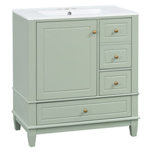 Load image into Gallery viewer, Freestanding Bathroom Vanity With Sink, Soft Close Door, 3 Drawers
