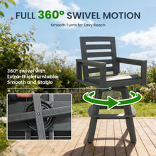 Load image into Gallery viewer, Outdoor Swivel Bar Chair, Ladderback With Wide &amp; Thickened Frame
