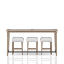 Load image into Gallery viewer, Glass Console Table With 3 Stools - Frosted
