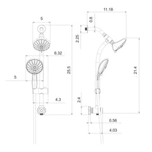 Load image into Gallery viewer, Dual Shower Head With Adjustable Slide Bar And Multi Function Settings
