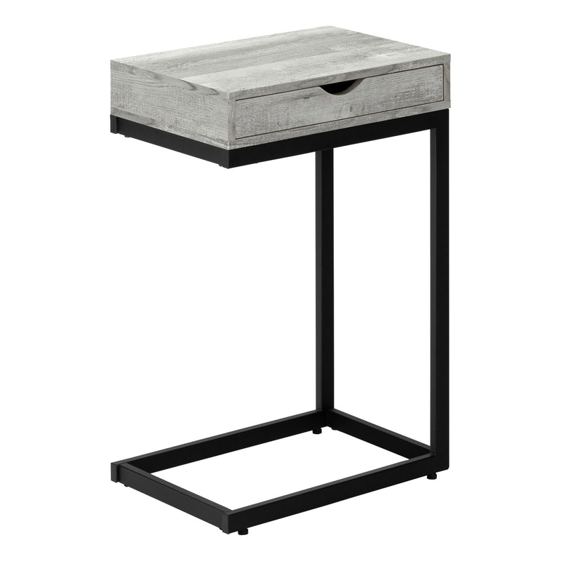 Accent Table, C - Shaped Stylish Modern - Gray