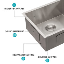 Load image into Gallery viewer, Modern Undermount Stainless Steel Kitchen Sink 16 Gauge, Deep Single Bowl
