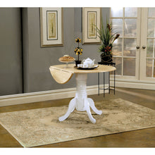 Load image into Gallery viewer, Round Dining Table With Drop Leaf Pedestal Base, Expandable Top - Natural
