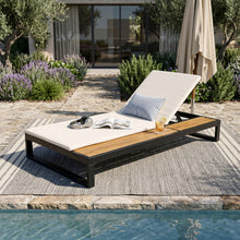 Load image into Gallery viewer, Chaise Lounge Set, 5 Position Adjustable, Flat Side Surface Storage
