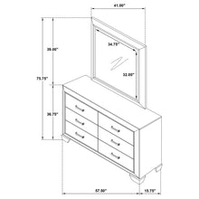 Load image into Gallery viewer, Holmgren - 6 Drawer Dresser With Mirror - Dark Coffee
