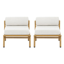 Load image into Gallery viewer, La Fiora - Outdoor Patio Iron Club Chair (Set of 2) - Off White / Teak
