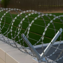 Load image into Gallery viewer, Galvanized V Bracket For Razor Wire Extension Fence Support 1 Pair - Silver
