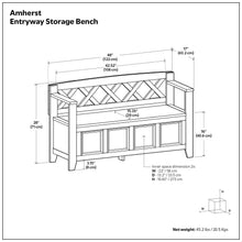 Load image into Gallery viewer, Amherst - Entryway Storage Bench - Hickory Brown
