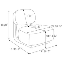 Load image into Gallery viewer, Phia - Upholstered Armless Chair With Oval Back - Camel
