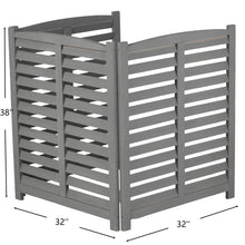 Load image into Gallery viewer, 3 Panel Outdoor Wooden Air Conditioner Fence
