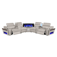 Load image into Gallery viewer, Nova - Sectional With Bluetooth Speaker, LED And Lifting Wine Cabinet

