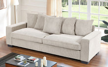 Load image into Gallery viewer, Luxe Sofa With 5 Matching Toss Pillows, Sleek Design, Spacious And Comfortable 3 Seater Couch
