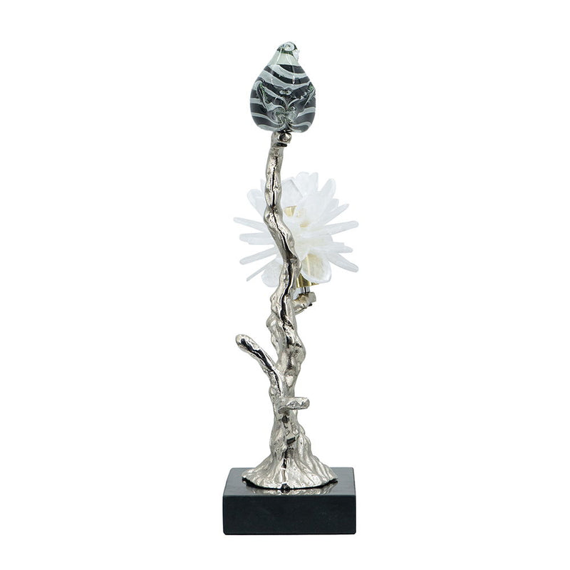 Aluminum Candle Holder With Marble Stand