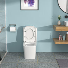 Load image into Gallery viewer, 1 Piece Toilet &amp; Dual Flush And Soft Closing Seat - White
