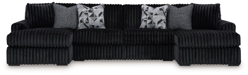 Midnight-Madness - 4 Piece Sectional Set