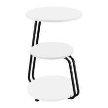 Load image into Gallery viewer, Dixon - 3 Tier Round Accent Side Table With Slim Legs - White / Black
