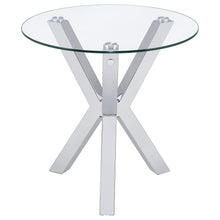 Load image into Gallery viewer, Alexa - Round Tempered Glass Top End Table - Chrome
