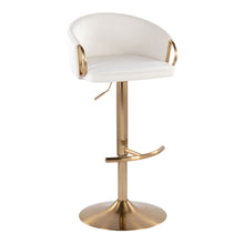 Load image into Gallery viewer, Claire - Contemporary / Glam Adjustable Bar Stool (Set of 2)
