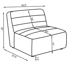 Load image into Gallery viewer, Bonnie - Upholstered Armless Chair With Channel Tufting - Ivory
