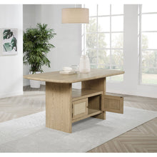 Load image into Gallery viewer, Kimpton - Counter Height Dining Table With Storage Cabinet And Shelves - Beige
