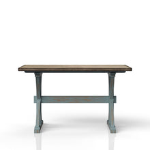 Load image into Gallery viewer, X Based Counter Height Dining Table - Aqua Blue
