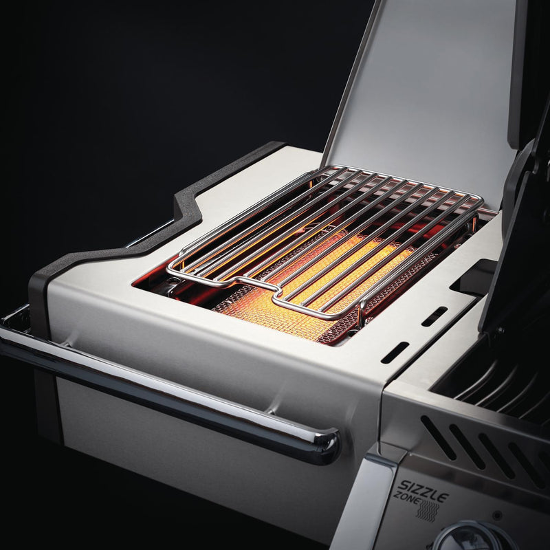 Napoleon Prestige PRO 665 Propane Gas Grill with Infrared Rear Burner and Infrared Side Burner and Rotisserie Kit