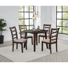 Load image into Gallery viewer, Verety - 5 Piece Round Dining Set With Chairs - Dark Brown

