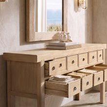 Load image into Gallery viewer, Bellamy Heritage - 11 Drawer Table With Open Base - Brown
