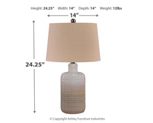 Load image into Gallery viewer, Marnina - Ceramic Table Lamp (Set of 2) - Taupe

