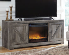Load image into Gallery viewer, Wynnlow - 63" TV Stand With Glass/Stone Fireplace Insert - Gray
