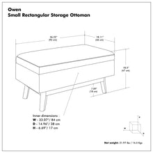 Load image into Gallery viewer, Owen - Upholstered Rectangular Storage Ottoman
