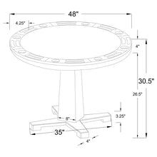 Load image into Gallery viewer, Calloway - Round Game Table With Pedestal Base - Dark Brown
