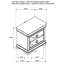 Load image into Gallery viewer, Leonide - 2 Drawer Nightstand With USB Charging And Hidden Storage - Cherry
