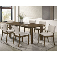 Load image into Gallery viewer, Crispin - 7 Piece Rectangular Dining Table Set With Upholstered Chairs - Brown
