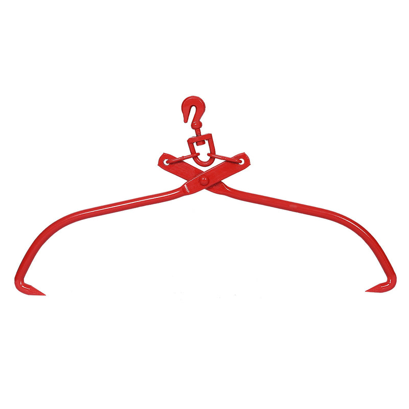 Heavy Duty Log Lifting Tongs Grapple Timber Claw - Red