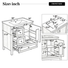 Load image into Gallery viewer, Modern Bathroom Vanity With Sink, Soft Close Drawers &amp; Door, Storage Rack
